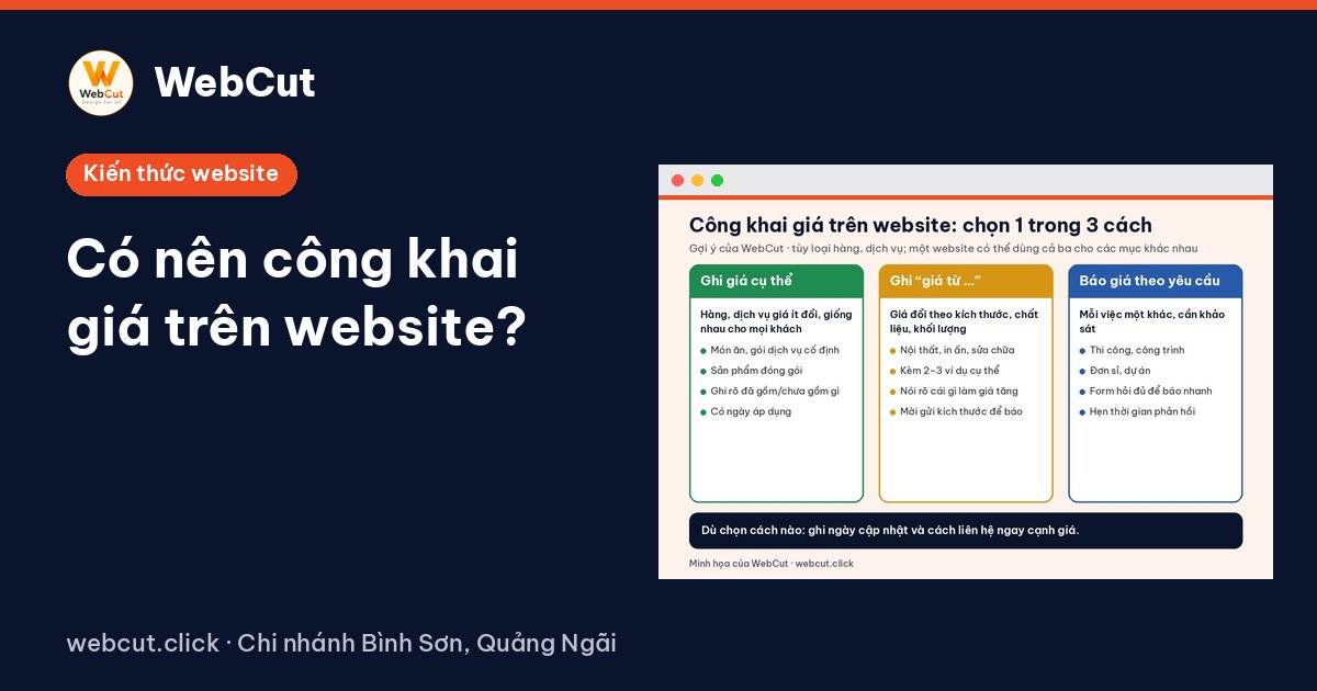 Có nên công khai giá trên website?