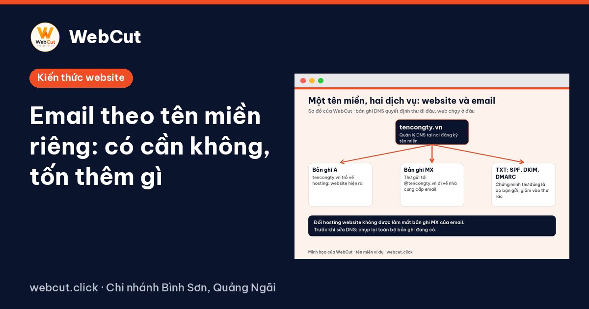 Email theo tên miền riêng: có cần không, tốn thêm gì