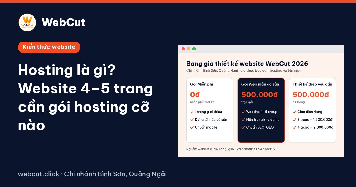Hosting là gì? Website 4–5 trang cần gói hosting cỡ nào