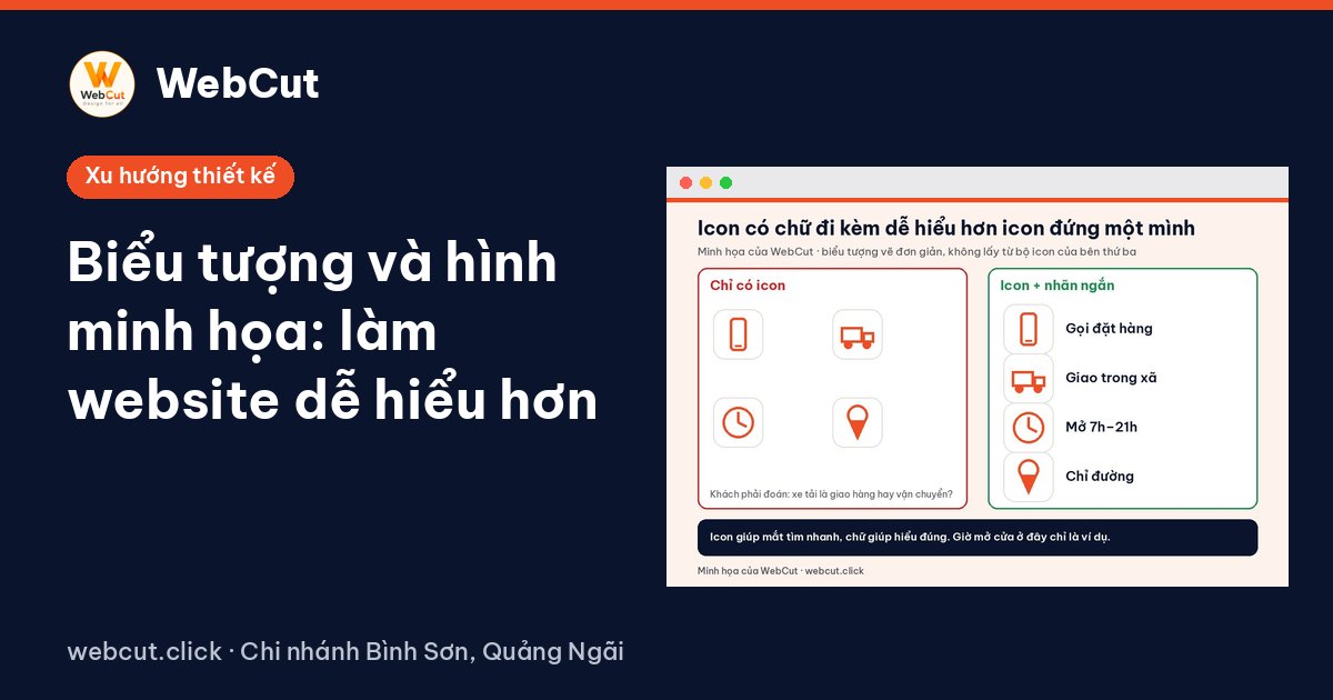 Biểu tượng và hình minh họa: làm website dễ hiểu hơn