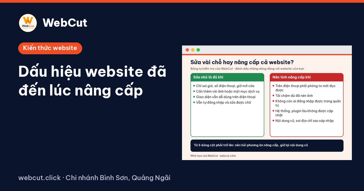 Dấu hiệu website đã đến lúc nâng cấp