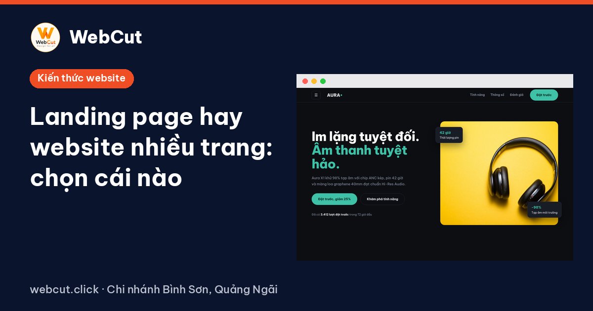 Landing page hay website nhiều trang: chọn cái nào