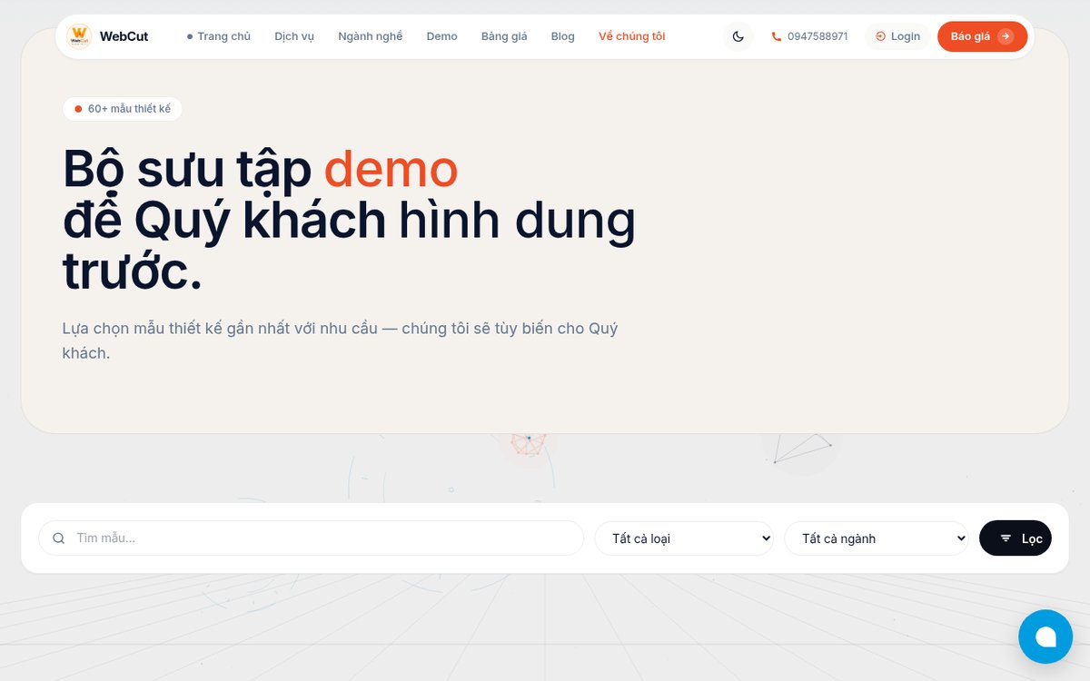 Sitemap là gì – ảnh chụp kho mẫu website WebCut