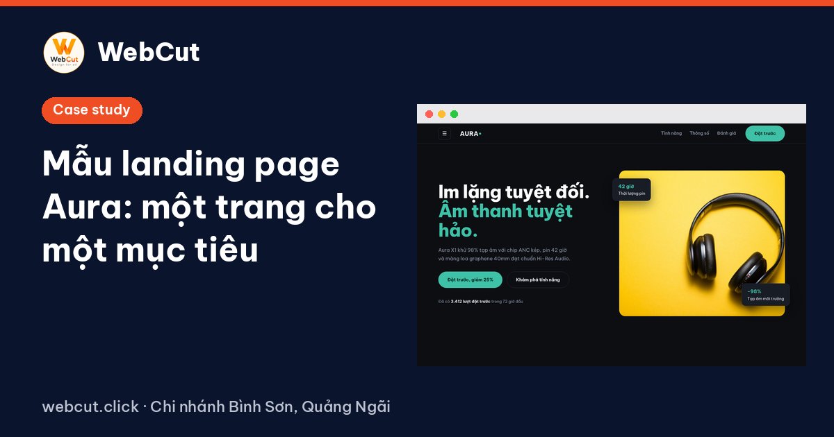Mẫu landing page Aura: một trang cho một mục tiêu