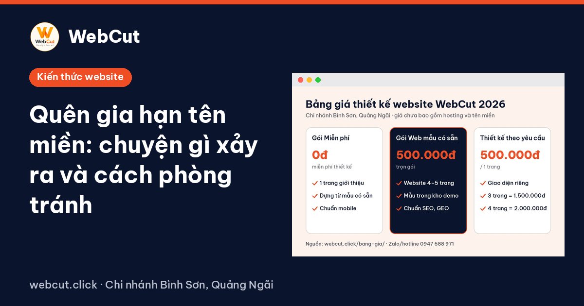 Quên gia hạn tên miền: chuyện gì xảy ra và cách phòng tránh