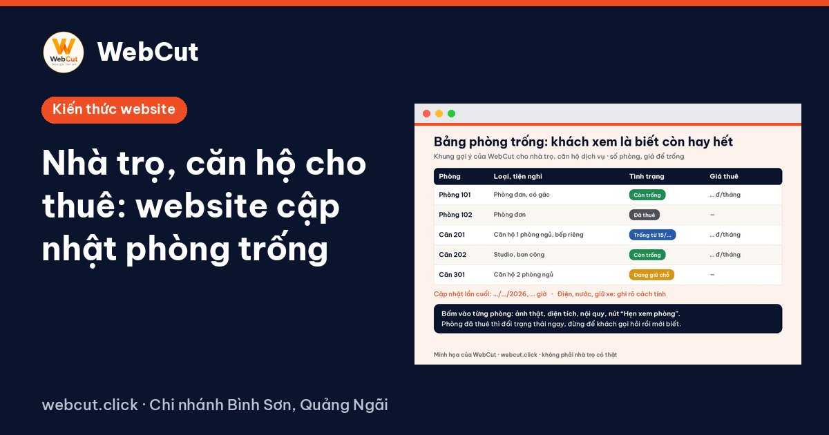 Nhà trọ, căn hộ cho thuê: website cập nhật phòng trống